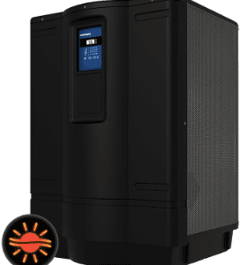 Black uninterruptible power supply (UPS) unit with digital display.