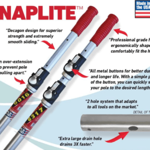 Naplite pen with red and blue ink cartridges and precision tips.