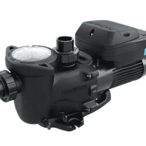 Black water pump with control panel and connector fittings.
