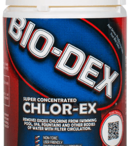 Bio-Dex Chlor-Ex super concentrated cleaner container.
